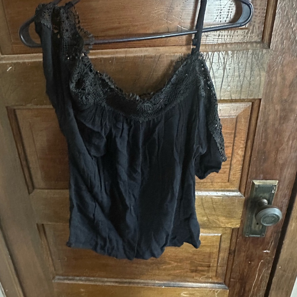 Gypsies & Moondust Black Lace Women's Blouse